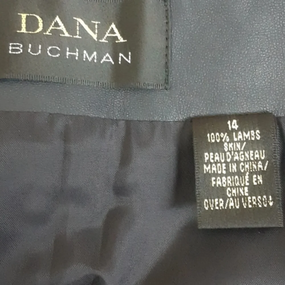 DANA BUCHMAN LAMBS SKIN SKIRT NWT